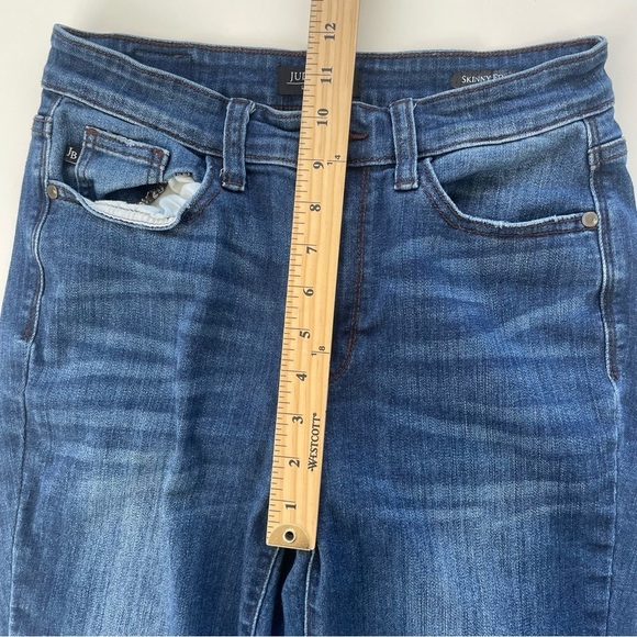Judy Blue Jean Women's Baby City Slit Hem High Rise Skinny Jeans Size 5 or 27 - Picture 10 of 11